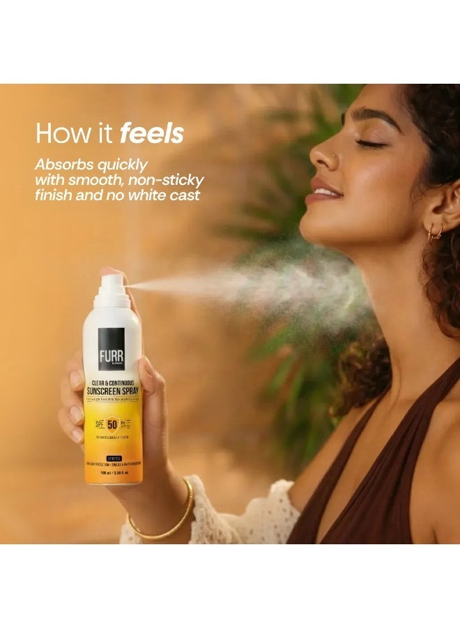 فور بخاخ واقي شمس للجسم بعامل حماية SPF 50 PA+++ ضد أشعة UVA وUVB، مقاوم للماء، مناسب لجميع أنواع البشرة، تقنية سريعة الجفاف، مثالي للبشرة الحساسة، خفيف الوزن، بدون طبقة بيضاء، حماية واسعة النطاق، مقاوم للتعرق - 100 مل - Image 3