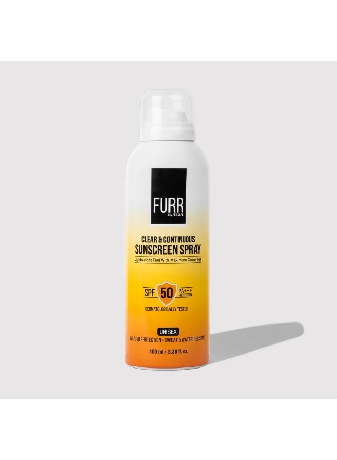 فور بخاخ واقي شمس للجسم بعامل حماية SPF 50 PA+++ ضد أشعة UVA وUVB، مقاوم للماء، مناسب لجميع أنواع البشرة، تقنية سريعة الجفاف، مثالي للبشرة الحساسة، خفيف الوزن، بدون طبقة بيضاء، حماية واسعة النطاق، مقاوم للتعرق - 100 مل - Image 1