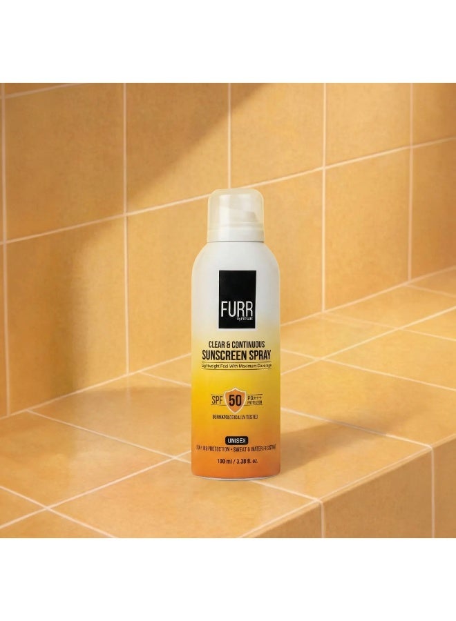 فور بخاخ واقي شمس للجسم بعامل حماية SPF 50 PA+++ ضد أشعة UVA وUVB، مقاوم للماء، مناسب لجميع أنواع البشرة، تقنية سريعة الجفاف، مثالي للبشرة الحساسة، خفيف الوزن، بدون طبقة بيضاء، حماية واسعة النطاق، مقاوم للتعرق - 100 مل - Image 2