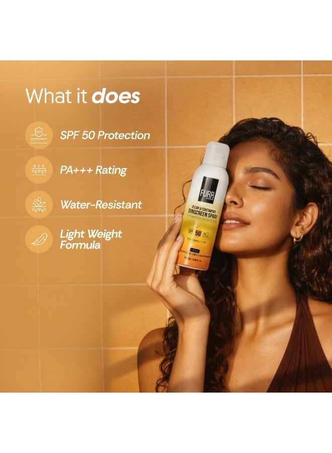 فور بخاخ واقي شمس للجسم بعامل حماية SPF 50 PA+++ ضد أشعة UVA وUVB، مقاوم للماء، مناسب لجميع أنواع البشرة، تقنية سريعة الجفاف، مثالي للبشرة الحساسة، خفيف الوزن، بدون طبقة بيضاء، حماية واسعة النطاق، مقاوم للتعرق - 100 مل - Image 4