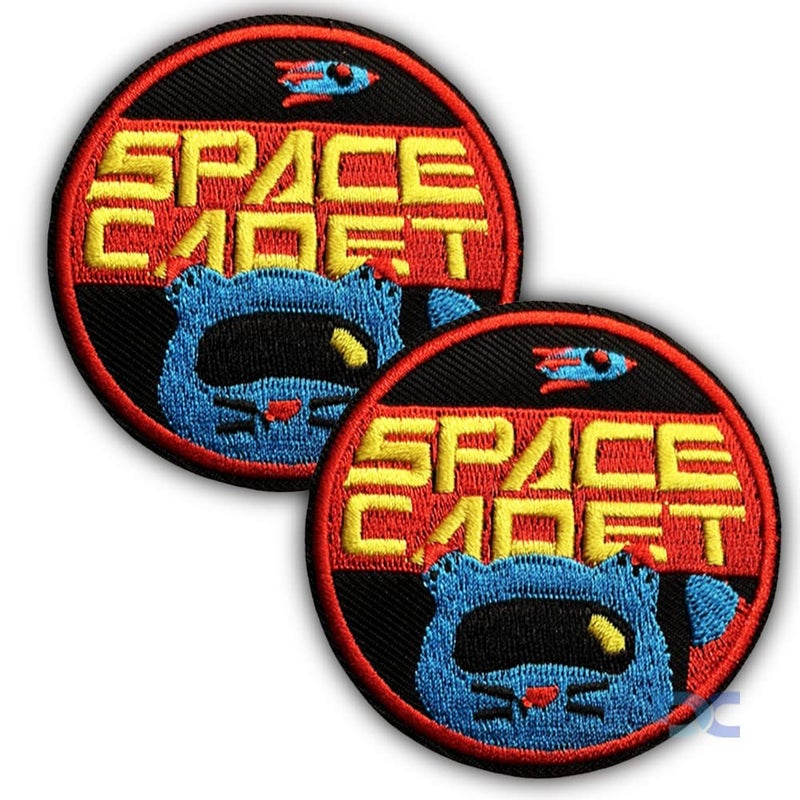 Daily Crafts Daily Crafts 2 pcs Space Cadet NASA Planets Themed DIY Fabric Repair Patches for Jeans Jackets Hats Iron On Fashion Accessories Space Cadet 