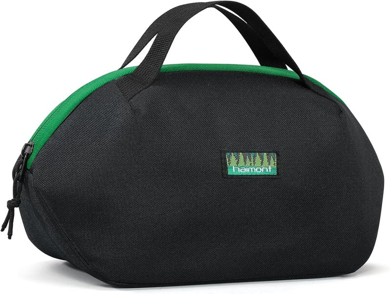 Haimont Freezable Snack Lunch Bag Reusable Freezer Mini Lunch Cooler, Small Insulated Bag Foldable for Work Travel Picnic, Black - Image 1