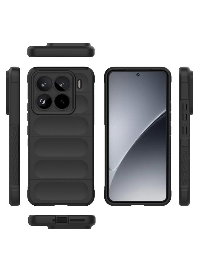 Case For Xiaomi 15 Pro 5G  , - Shockproof Brushed Protection Cover - Heavy Duty Case With Ultra Protection For Camera Slip-Resistant - Black - Image 3
