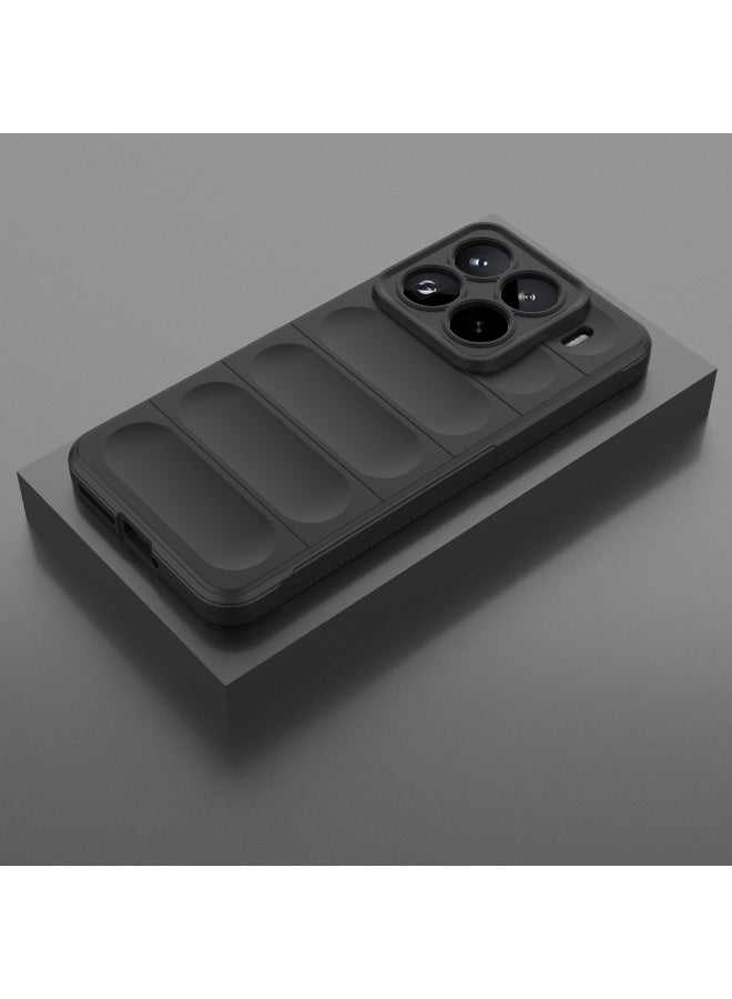 Case For Xiaomi 15 Pro 5G  , - Shockproof Brushed Protection Cover - Heavy Duty Case With Ultra Protection For Camera Slip-Resistant - Black - Image 4