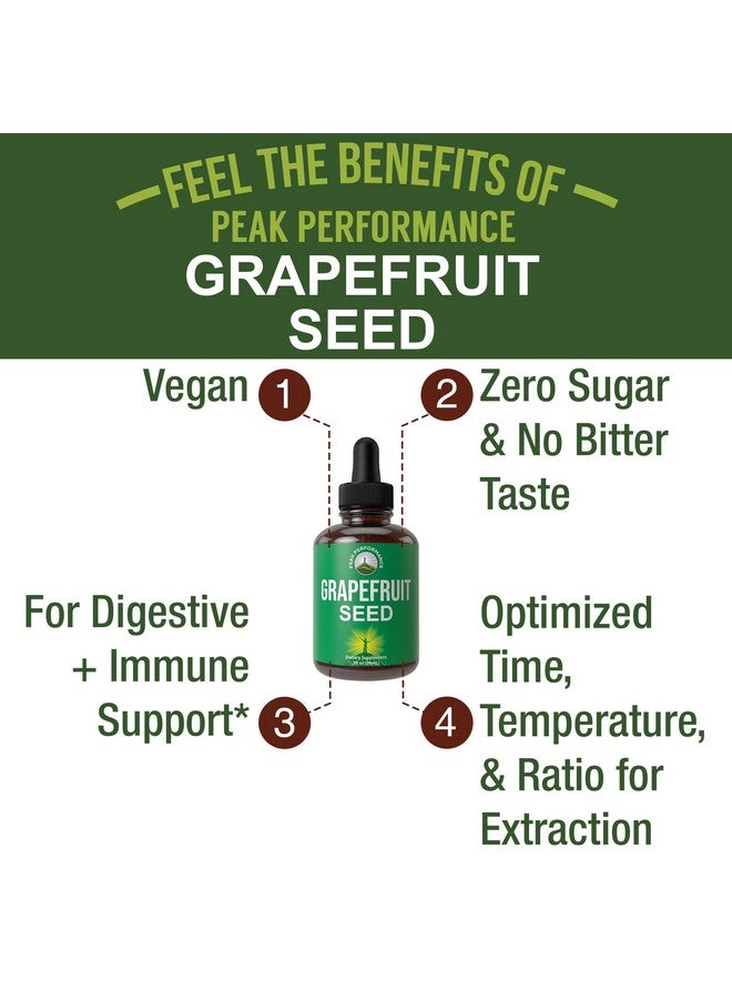 Peak Performance Grapefruit Seed Extract Liquid Drops Supplement. Vegan GSE Grapefruit Seed Extract For Women and Men. Zero Sugar, Non Bitter. For Immune, Digestive Support. Gluten Free Oil. Take Orally - Image 2