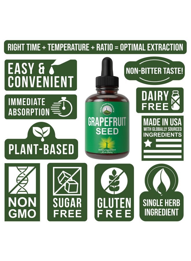 Peak Performance Grapefruit Seed Extract Liquid Drops Supplement. Vegan GSE Grapefruit Seed Extract For Women and Men. Zero Sugar, Non Bitter. For Immune, Digestive Support. Gluten Free Oil. Take Orally - Image 3