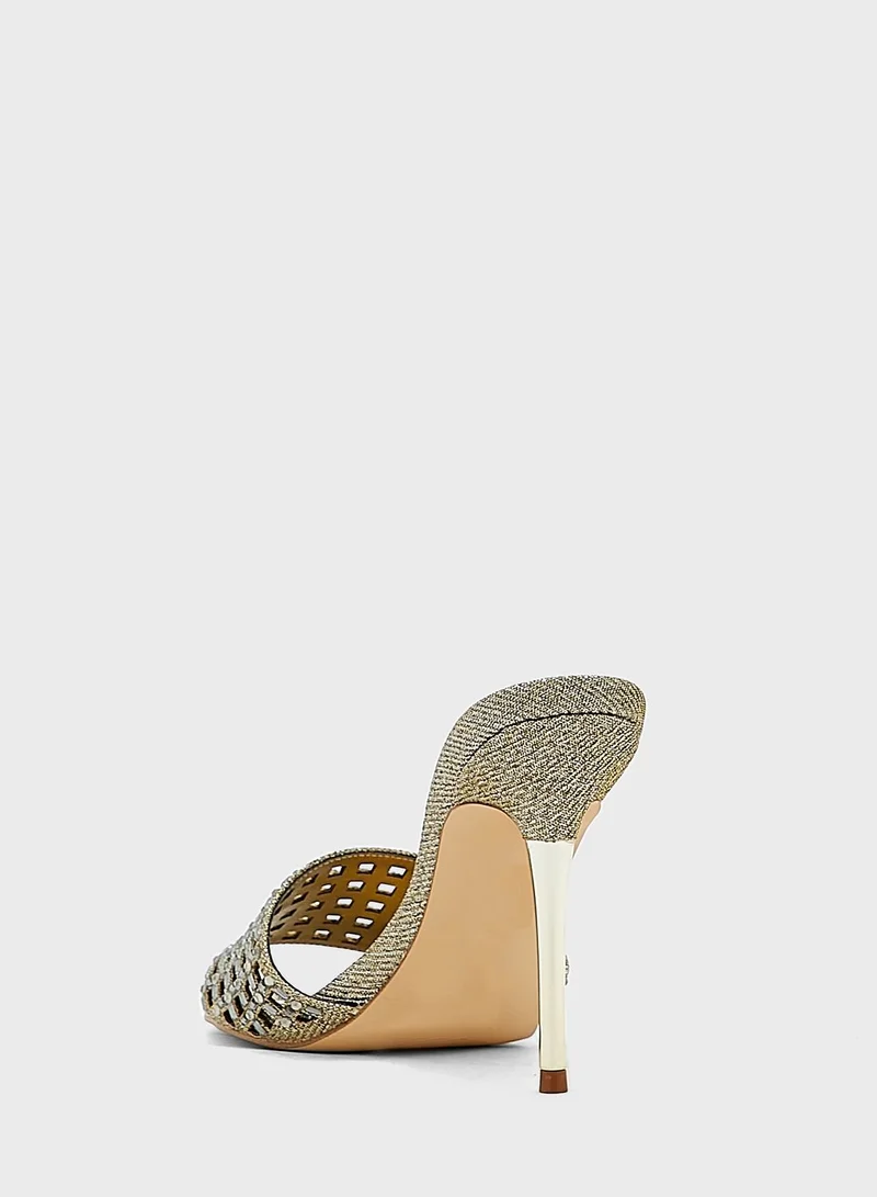 GUESS Embellished Crystal Sandals