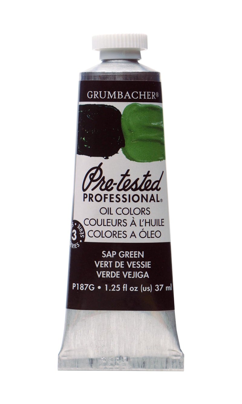 Grumbacher Pre-Tested Oil Paint, 37ml/1.25 Ounce, Sap Green (P187G) - Image 1