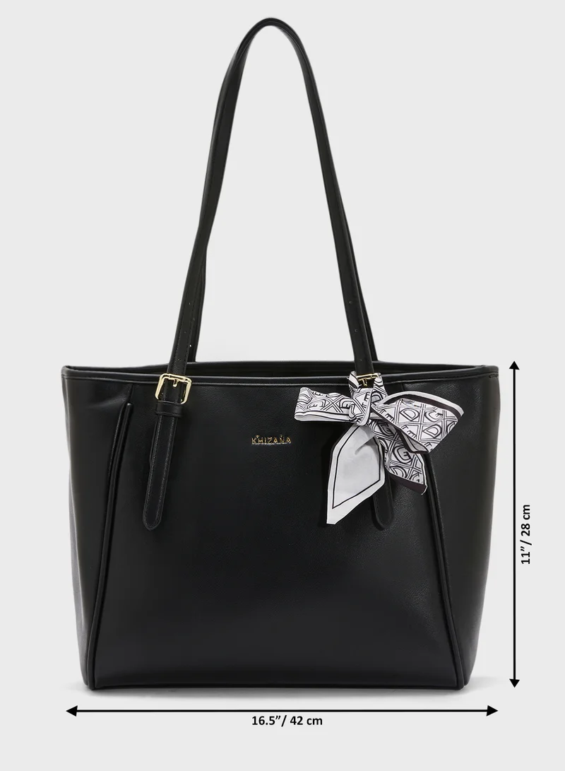 Khizana Metal Trim Detail Everyday Tote Bag