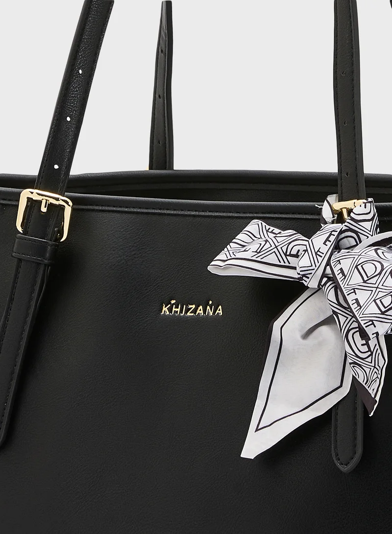 Khizana Metal Trim Detail Everyday Tote Bag
