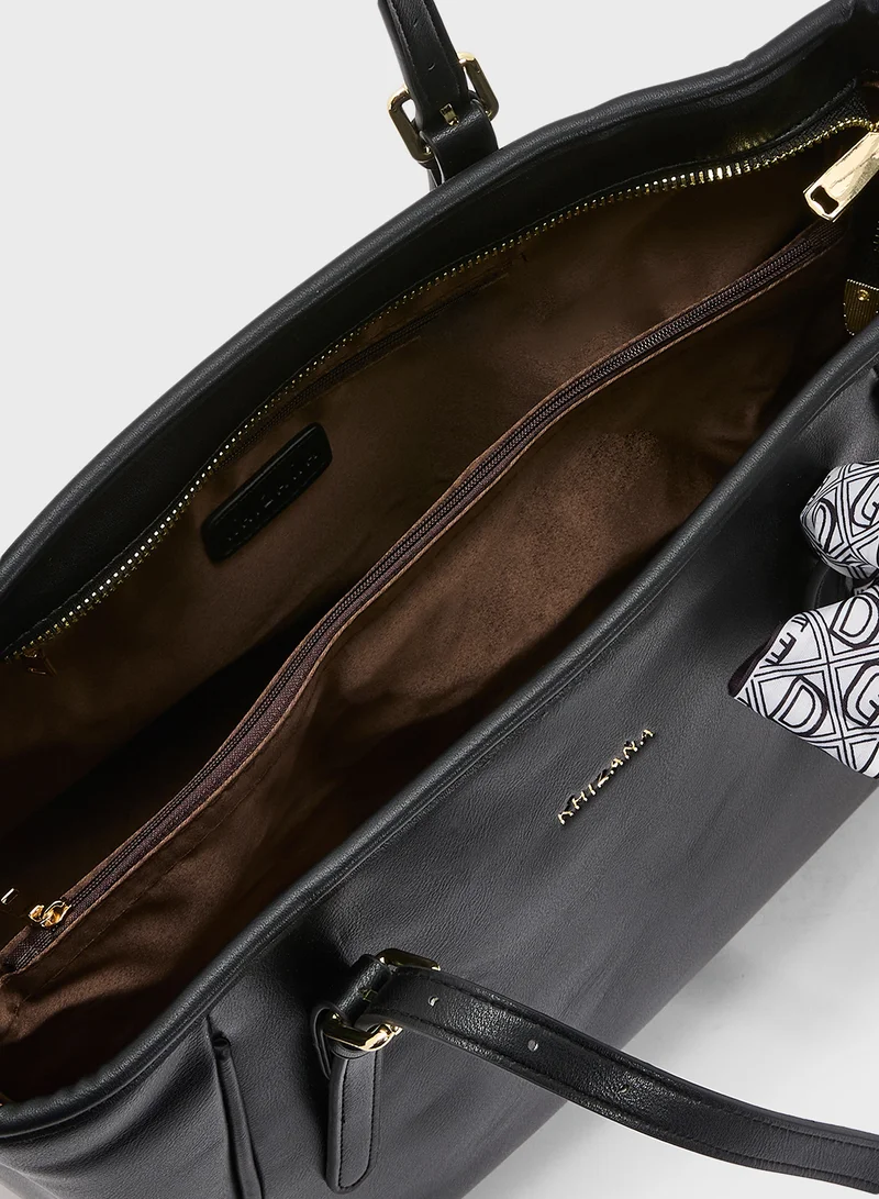Khizana Metal Trim Detail Everyday Tote Bag