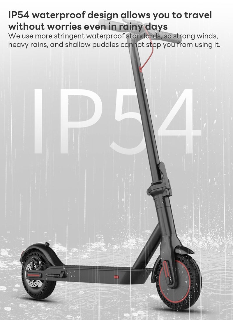 ETG 8.5" Electric Scooter for Adults – 25KM/H, 20KM Range, 350W Brushless Motor, Dual Brakes, F E-Brake + R Disc, APP Control, Air-Filled Tires, LCD Display, Foldable & Portable, 120KG Load – Black  - Image 5
