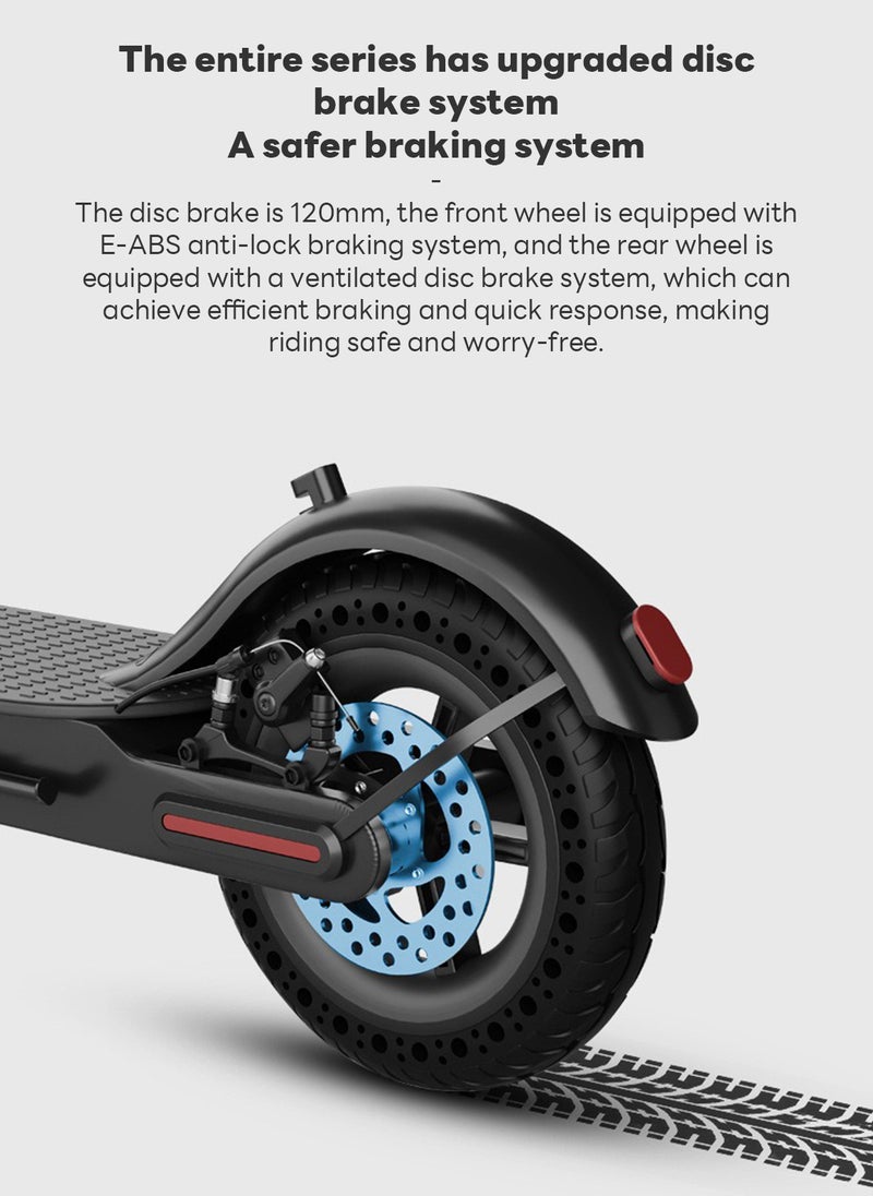 ETG 8.5" Electric Scooter for Adults – 25KM/H, 20KM Range, 350W Brushless Motor, Dual Brakes, F E-Brake + R Disc, APP Control, Air-Filled Tires, LCD Display, Foldable & Portable, 120KG Load – Black  - Image 3