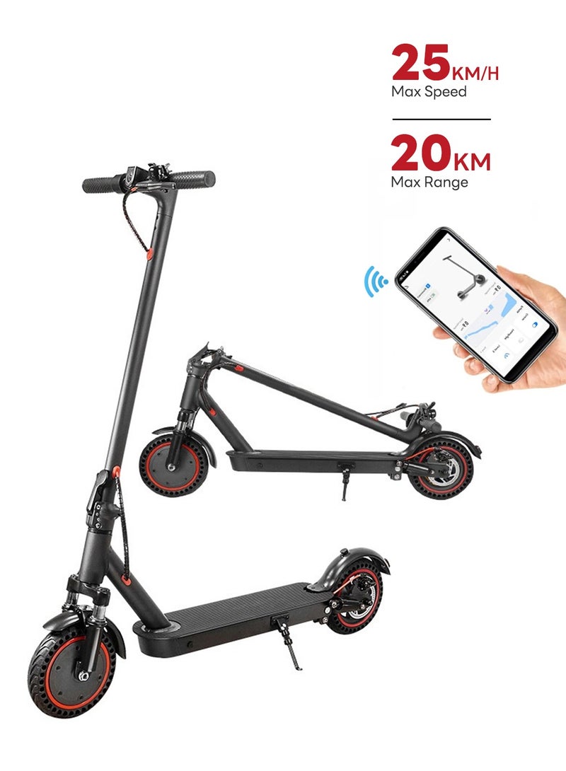 ETG 8.5" Electric Scooter for Adults – 25KM/H, 20KM Range, 350W Brushless Motor, Dual Brakes, F E-Brake + R Disc, APP Control, Air-Filled Tires, LCD Display, Foldable & Portable, 120KG Load – Black  - Image 1