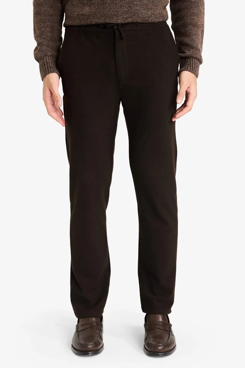 Defacto  Regular Fit Pocketed Straight Leg Trousers for Men | Best Price UAE