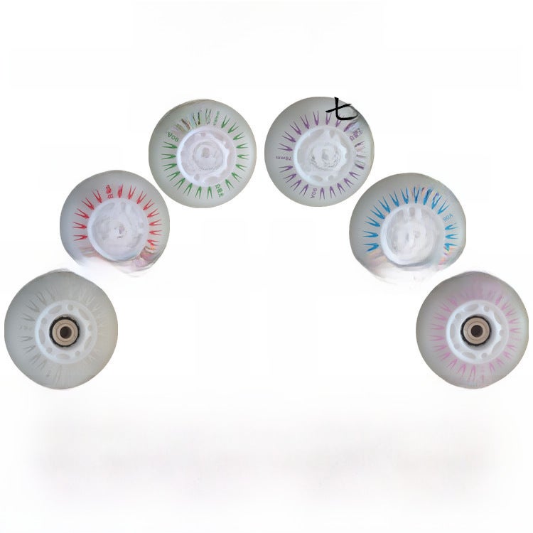 Generic Factory large number of special batch skates luminous wheel flat flower luminous wheel eagle white aurora PU flash wheel Blu-ray 