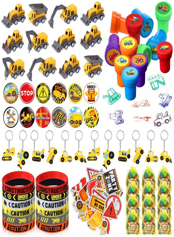 Capoda 244 Pcs Construction Birthday Party Favors Set for 24 Guests Include Mini Truck Toys Goodie Bags & Construction Theme Supplies for Birthday Party Favors - Image 1