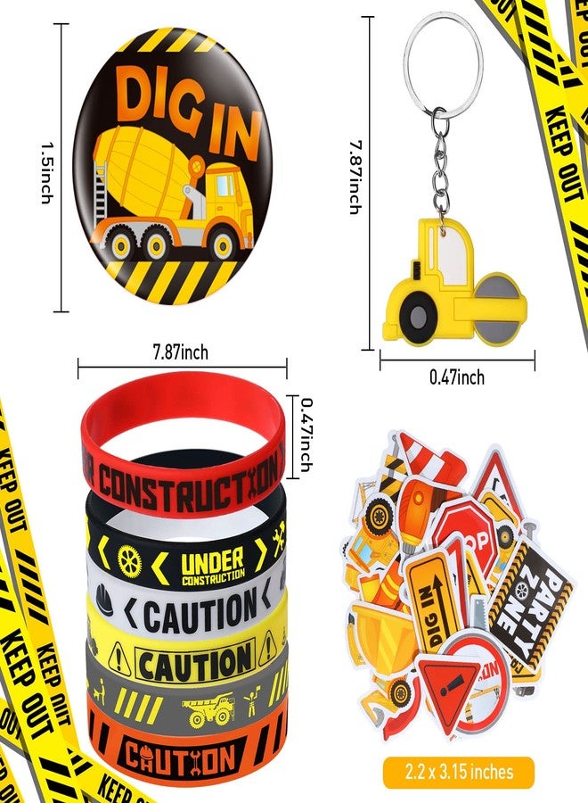 Capoda 244 Pcs Construction Birthday Party Favors Set for 24 Guests Include Mini Truck Toys Goodie Bags & Construction Theme Supplies for Birthday Party Favors - Image 2