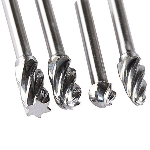 SpeTool Carbide Rotary Burr For Aluminum (Non-Ferrous) Poring And Polishing Bits (Non-Ferrous) 1/4 inch shank 4Pcs/Pack - Image 4