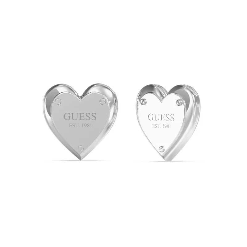 GUESS Ladies ER 12MM HEART LOCK STUDS