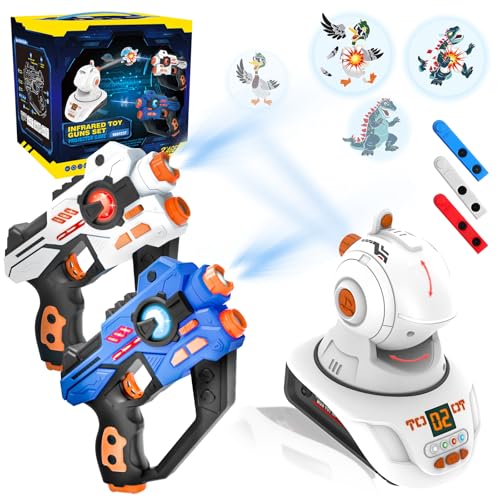 HISTOYE Laser Tag Guns Set of 2 with Projector Lazer Shooting Game for Kids Teens Adults with Digital LED Score Display Easter Birthday Toys for 6 7 8 9 10 11 12Year Old Boys Girls - Image 1