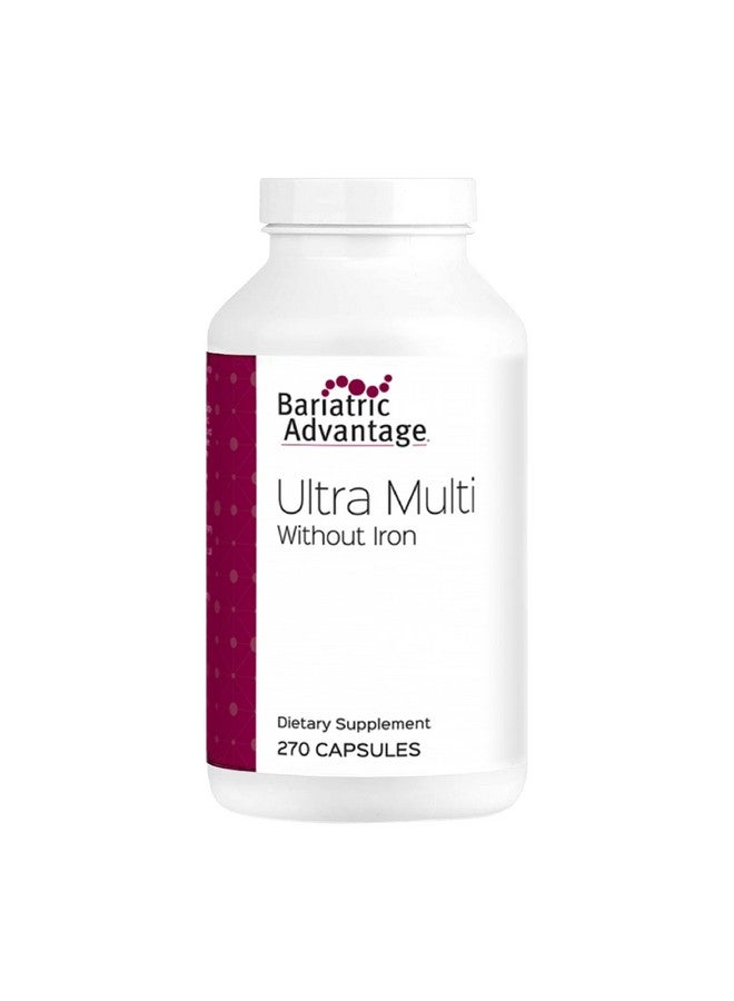 Bariatric Advantage Ultra Multi Without Iron - High Potency Multivitamin - for Surgery Patients with Calcium, Vitamin C & More - 270 Capsules - Image 1