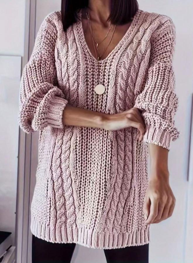 تايك تو كنزة محبوكة بمقاس كبير - Image 2