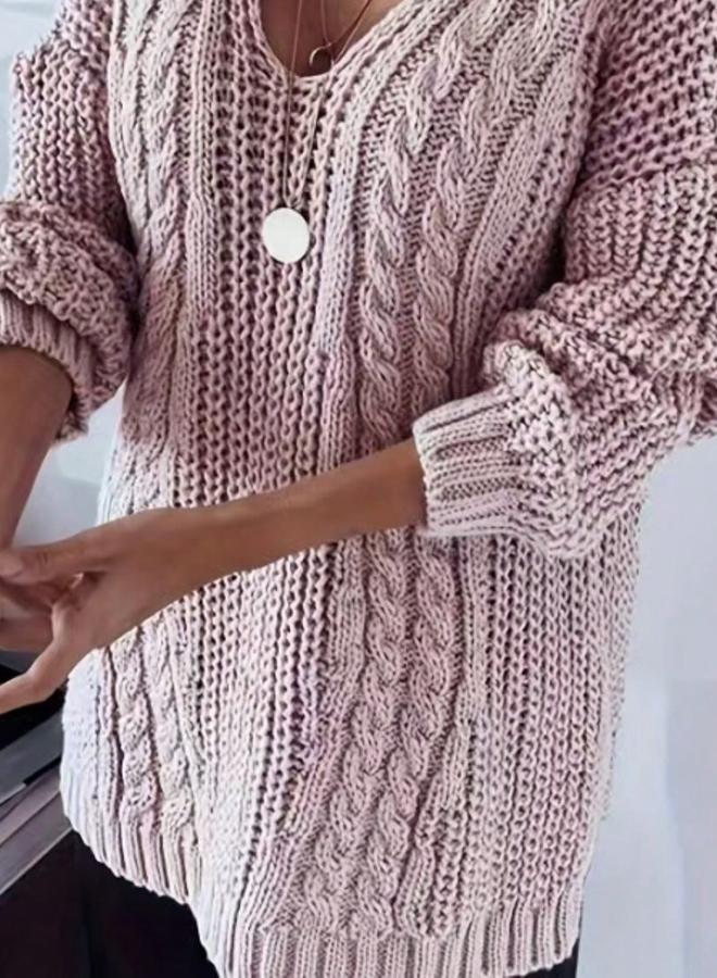 تايك تو كنزة محبوكة بمقاس كبير - Image 5