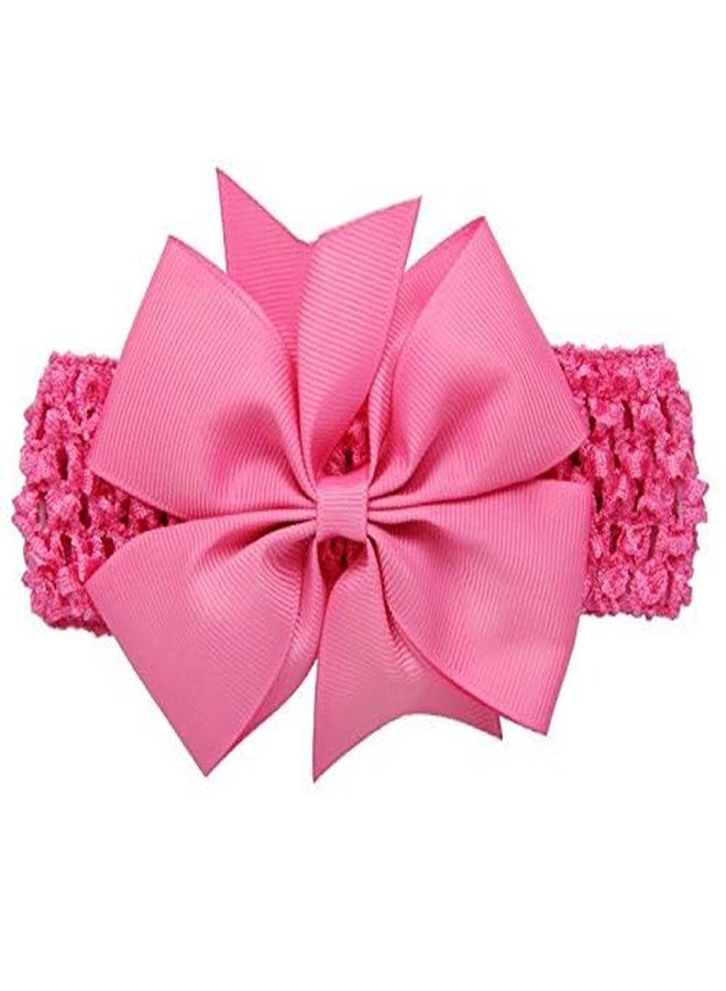 SMART VILLA TRADERS premium Designer Soft Flower Bow hairband Headband Hair Accessories for Baby Girls (Set Of 2) - Image 3