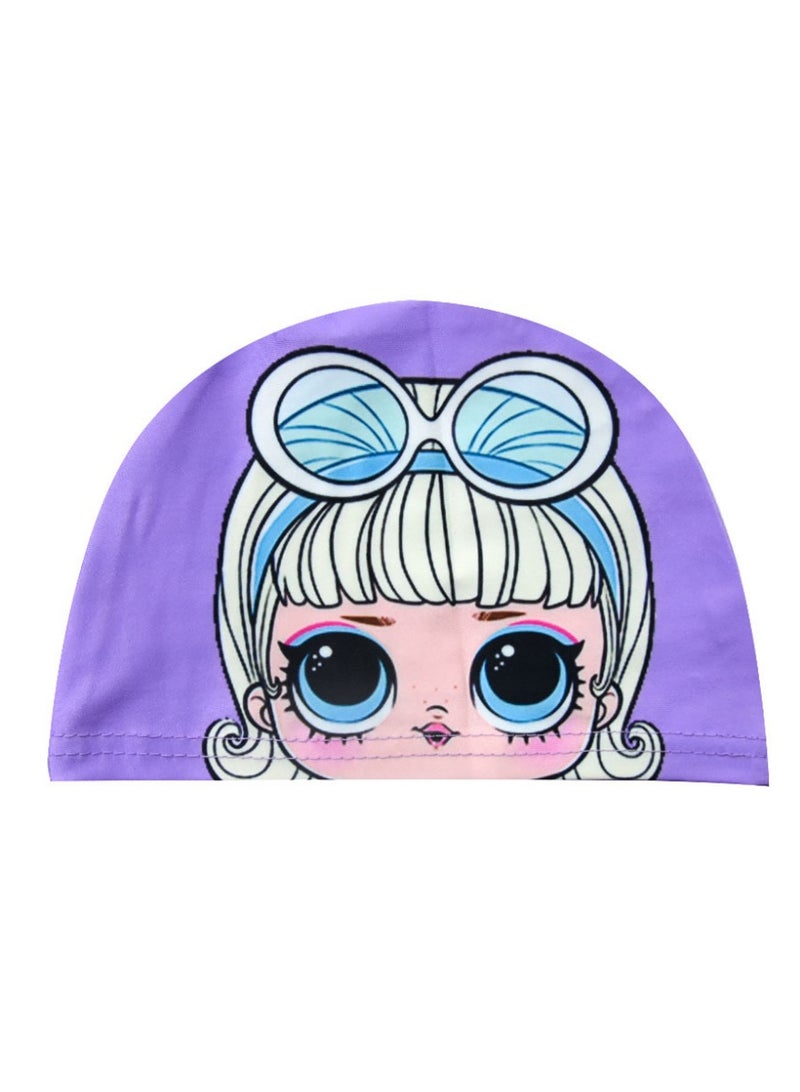LOL Surprise Dolls irls Swimsuits One-Piece Bathing Suits with Hat Summer Beach Water Sport Short Swimsuit with Cartoon Pattern for 2-8 Years Old - Image 4