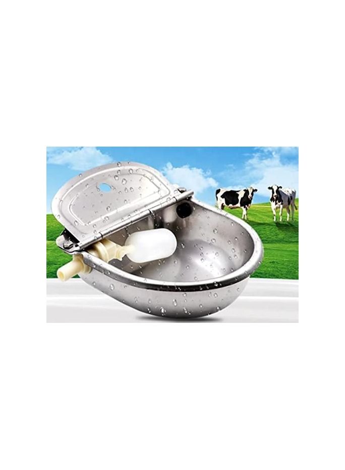 وعاء شراب أوتوماتيكي من الفولاذ المقاوم للصدأ لأغنام الماعز والحصان والأبقار (سعة 4 لتر) - Image 2