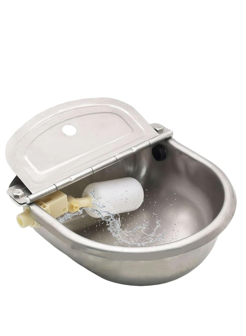 وعاء شراب أوتوماتيكي من الفولاذ المقاوم للصدأ لأغنام الماعز والحصان والأبقار (سعة 4 لتر) - Image 5