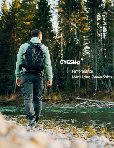 OYGSieg Men's Athletic Hoodies Long Sleeve Fishing Shirts for Men UPF SPF UV Sun Protection Shirts Lightweight Rash Guards XL - Image 5