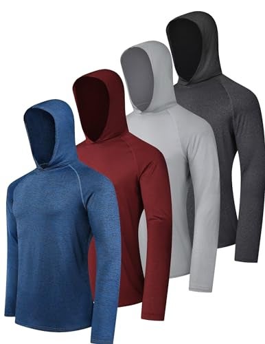 OYGSieg Men's Athletic Hoodies Long Sleeve Fishing Shirts for Men UPF SPF UV Sun Protection Shirts Lightweight Rash Guards XL - Image 1