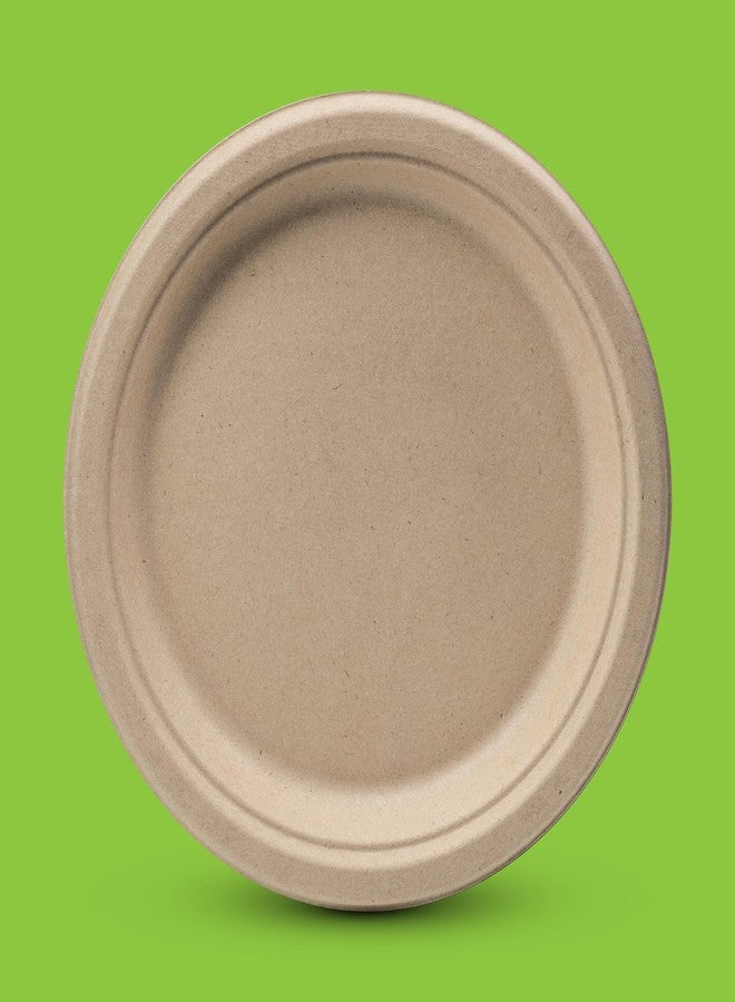 Munfix 100% Compostable Paper Plates 100 Pack, 6 Inch Heavy Duty Biodegradable Microwavable Disposable Brown Dessert Plates, Made of Eco-Friendly, Natural Unbleached Sugarcane Bagasse - Image 3