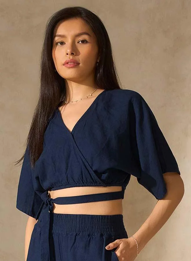 Virgio VIRGIO Linen Wrap Top
