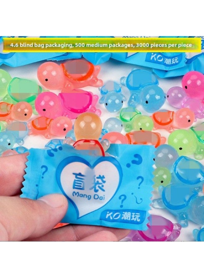 Shake Tone Luminous Little Turtle Toys Opposing Luminous Ornaments Model Doll Accessories Luminous Fish Tank Landscape Wholesale-Color: - Image 1