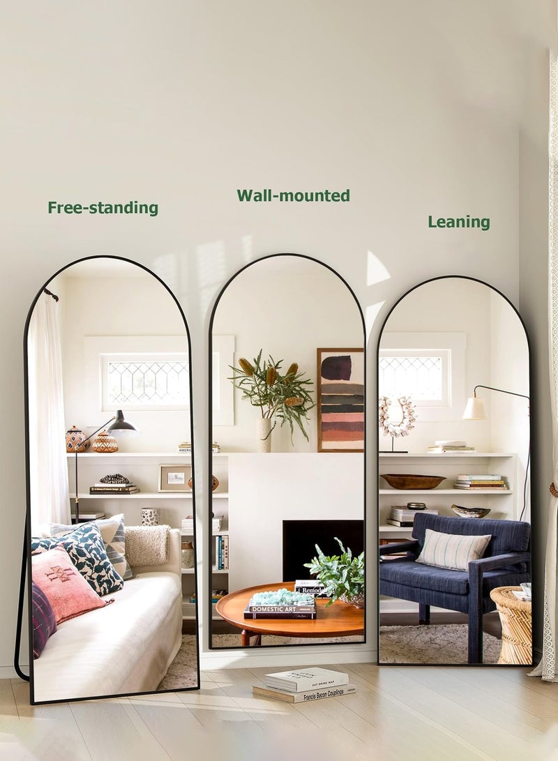 تايمي مرآة ضخمة جدا بإطار انيق وزجاج مقاوم للكسر 180x80 سم - مرآة كاملة الطول بإطار معدني ذهبي وحامل خلفي - تصميمها الرائع يناسب غرفة المعيشة وغرفة النوم - Image 5