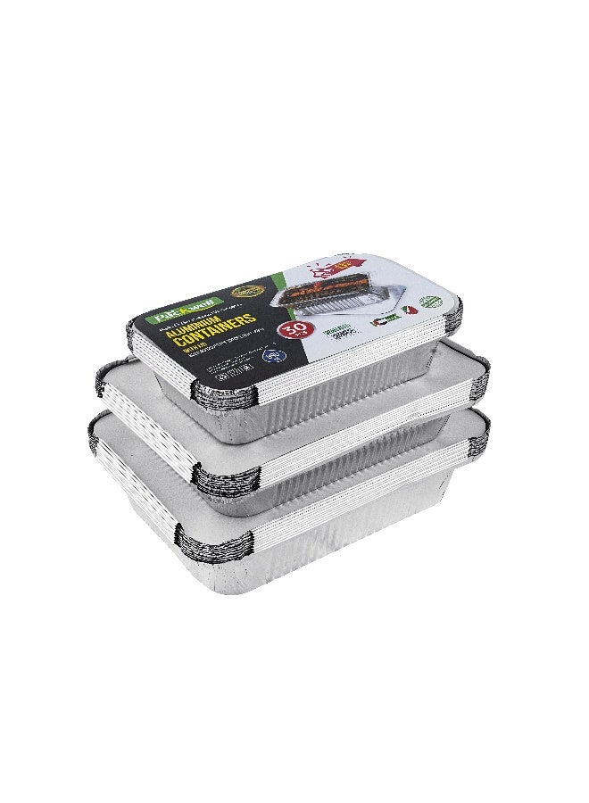 packwell حاوية ألمنيوم مع غطاء 8389،83120،8318 مجموعة 10 قطع - Image 2