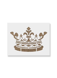 Ivana's King Crown Stencil - Reusable Stencils for Painting - Create DIY King Crown Crafts and Projects Size - (12 x 12 inch)