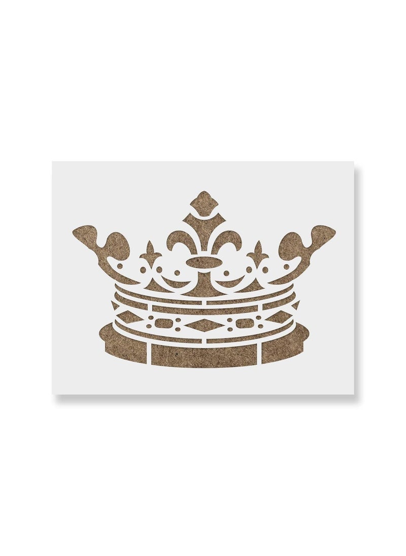ivana's - Ivana's King Crown Stencil - Reusable Stencils for Painting - Create DIY King Crown Crafts and Projects Size - (12 x 12 inch) - Image 1