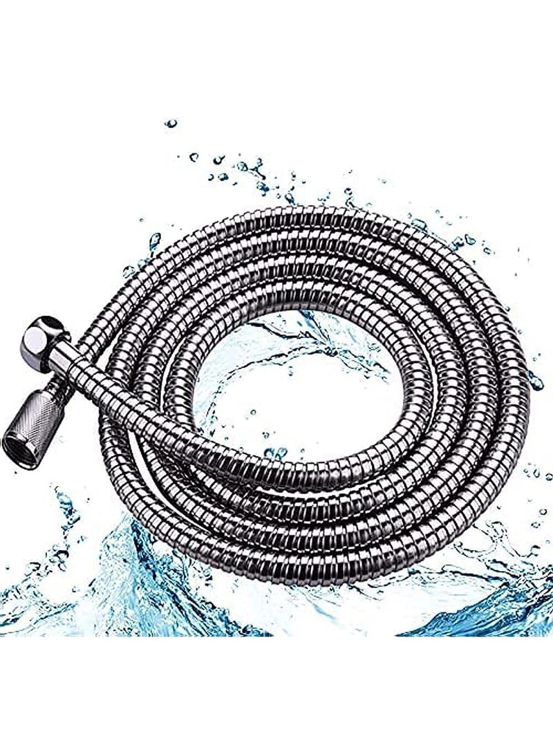 Sweet seven Extra Long Stainless Steel Handheld Shower Hose - 6.5 Ft Flexible Replacement Hose for Handheld Shower, Chrome Finish - Image 1