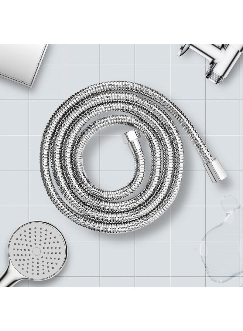 Sweet seven Extra Long Stainless Steel Handheld Shower Hose - 6.5 Ft Flexible Replacement Hose for Handheld Shower, Chrome Finish - Image 4