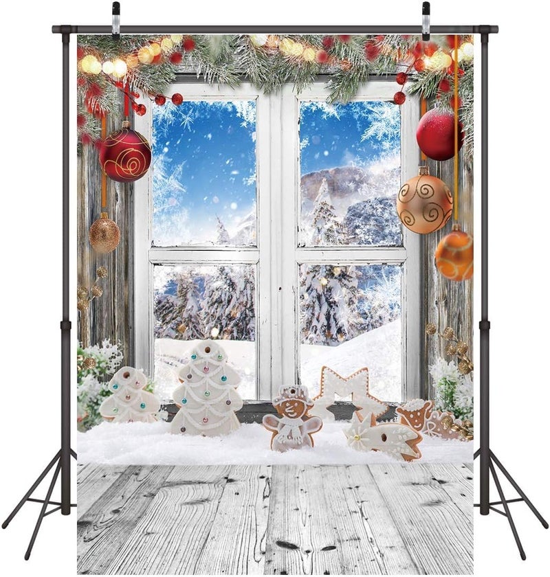 BPA Christmas Backdrop - Snowy Window Scene - Image 1