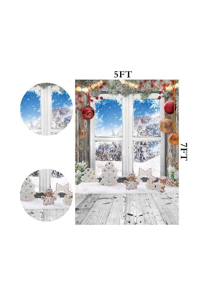 BPA Christmas Backdrop - Snowy Window Scene - Image 2