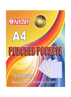 PARTNER 200-Piece A4 Punched Pocket Clear  - Image 2