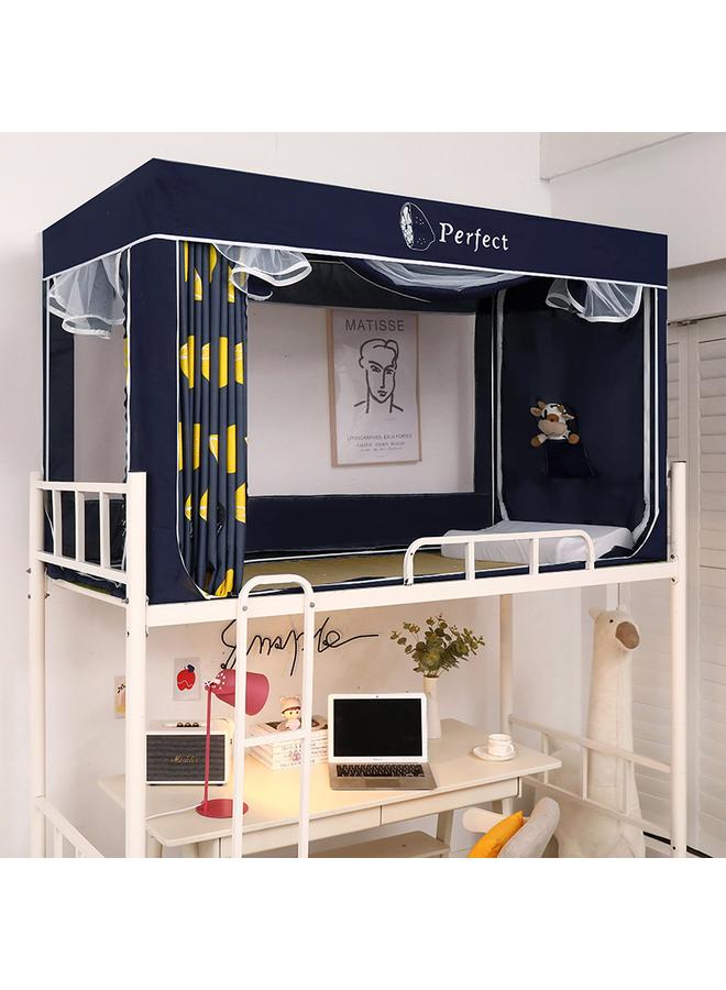 Bluejw Cross-border Mosquito Net Student Dormitory Upper And Lower Bent Curtain Integrated Shading Mosquito Net Dust-proof Top Fabric Household Zipper Square Net - Image 3