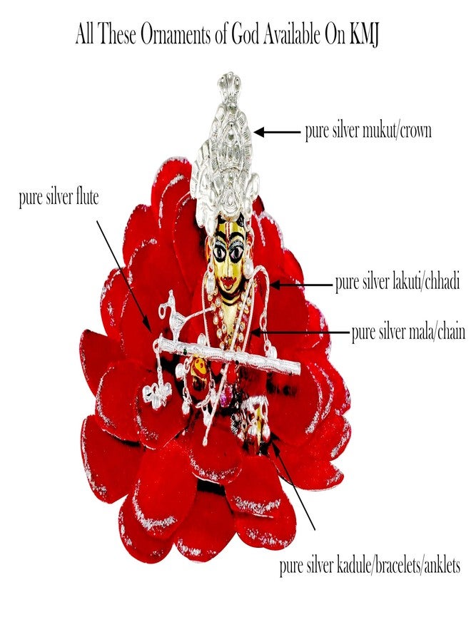 KMJ Women Pure Silver Kadule/Bracelets/Anklets For Laddu Gopalji, Radha Raniji (Small) - Image 5