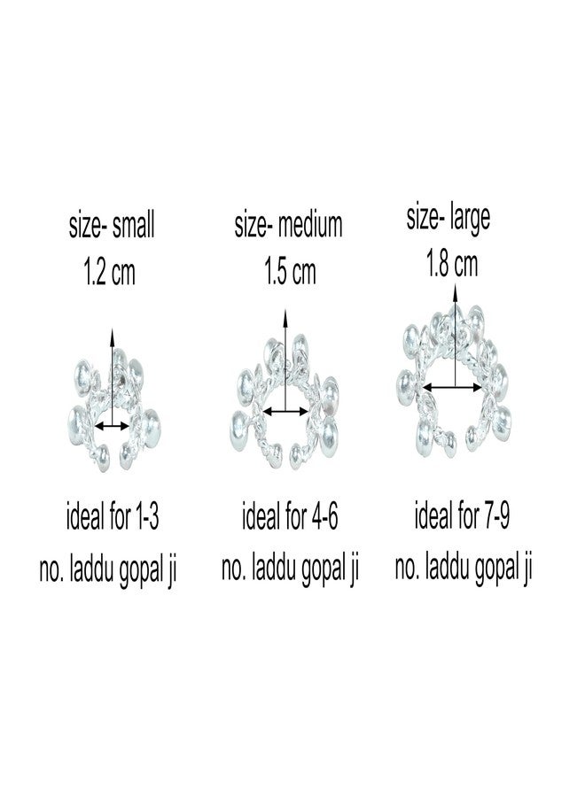 KMJ Women Pure Silver Kadule/Bracelets/Anklets For Laddu Gopalji, Radha Raniji (Small) - Image 2