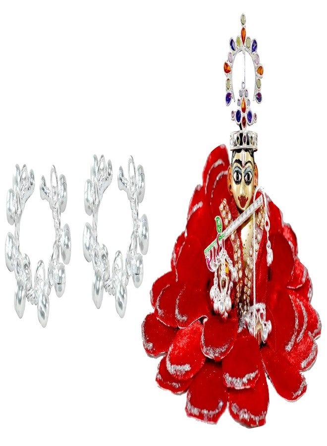 KMJ Women Pure Silver Kadule/Bracelets/Anklets For Laddu Gopalji, Radha Raniji (Small) - Image 1